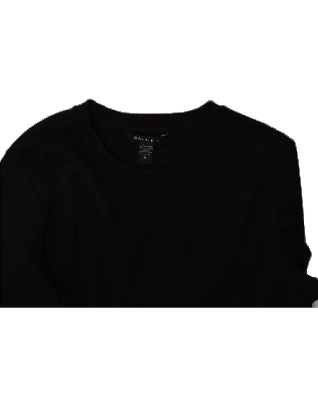 ATHLETA Womens Top Long Sleeve UK 14 Medium Black Cotton Vintage Athleta and Second-Hand Athleta from Messina Hembry 