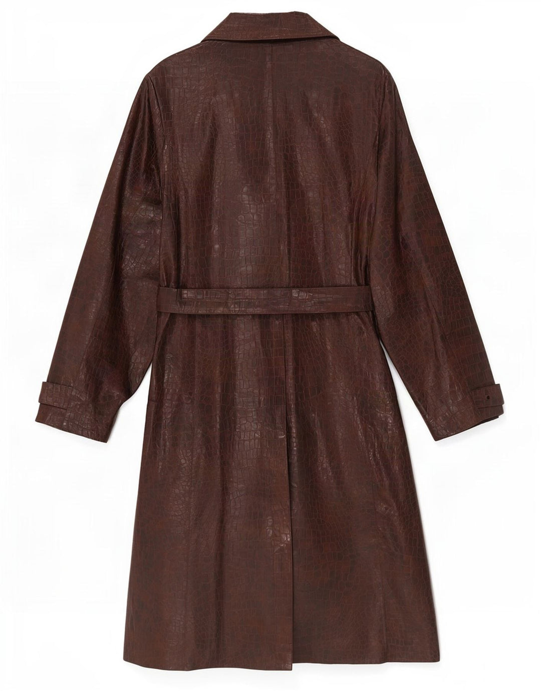 Soprabito da donna in ecopelle Zara UK 12 Poliestere con stampa animalier marrone medio