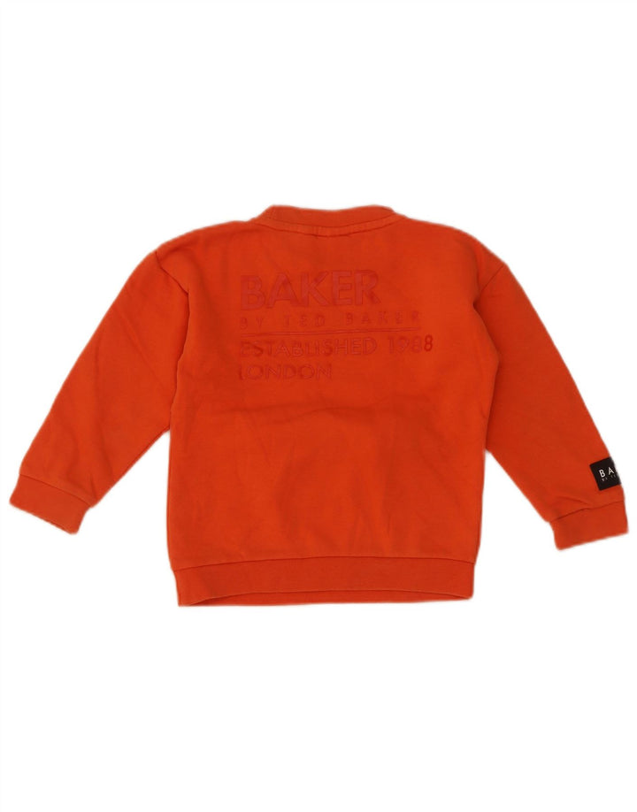 Felpa grafica da ragazzo Ted Baker, 3-4 anni, cotone arancione