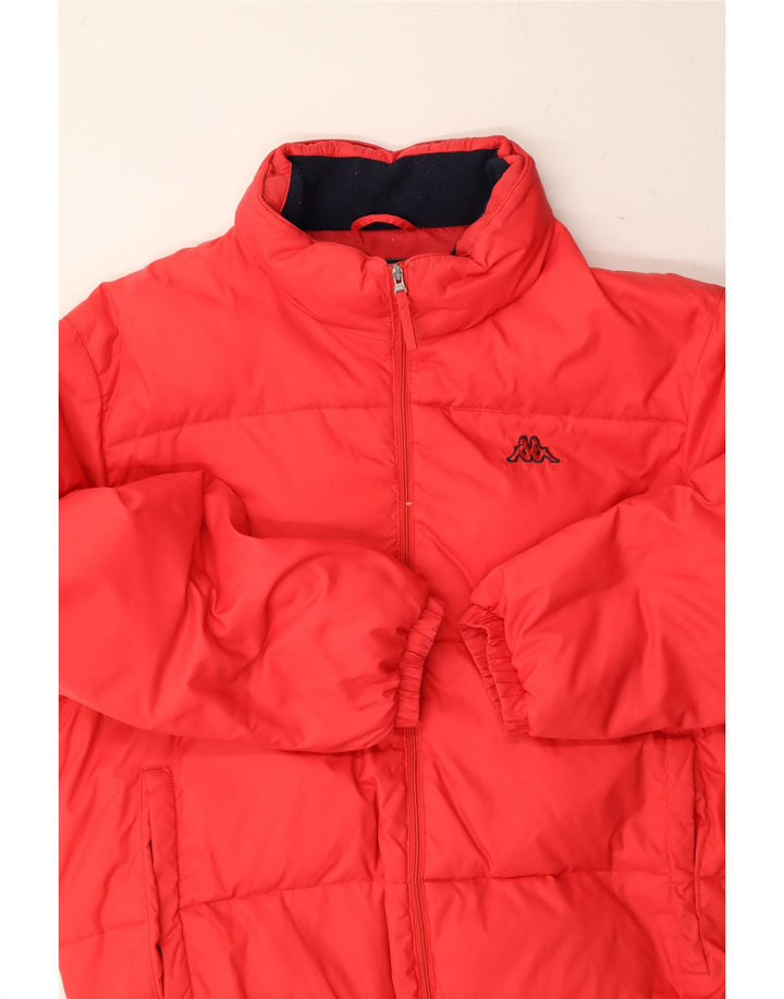 KAPPA Boys Padded Jacket 11-12 Years XL Red Polyester Vintage Kappa and Second-Hand Kappa from Messina Hembry 