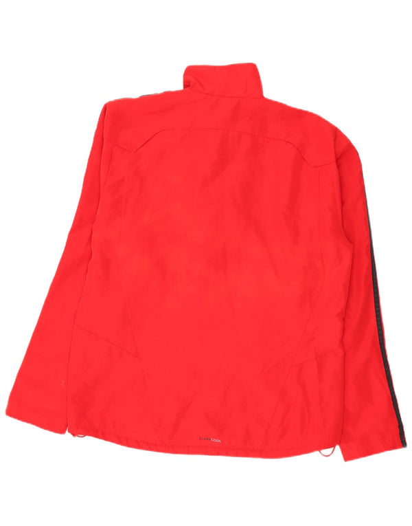 Giacca antipioggia Adidas Climacool da uomo UK 40 Large Rosso Colourblock Poliestere