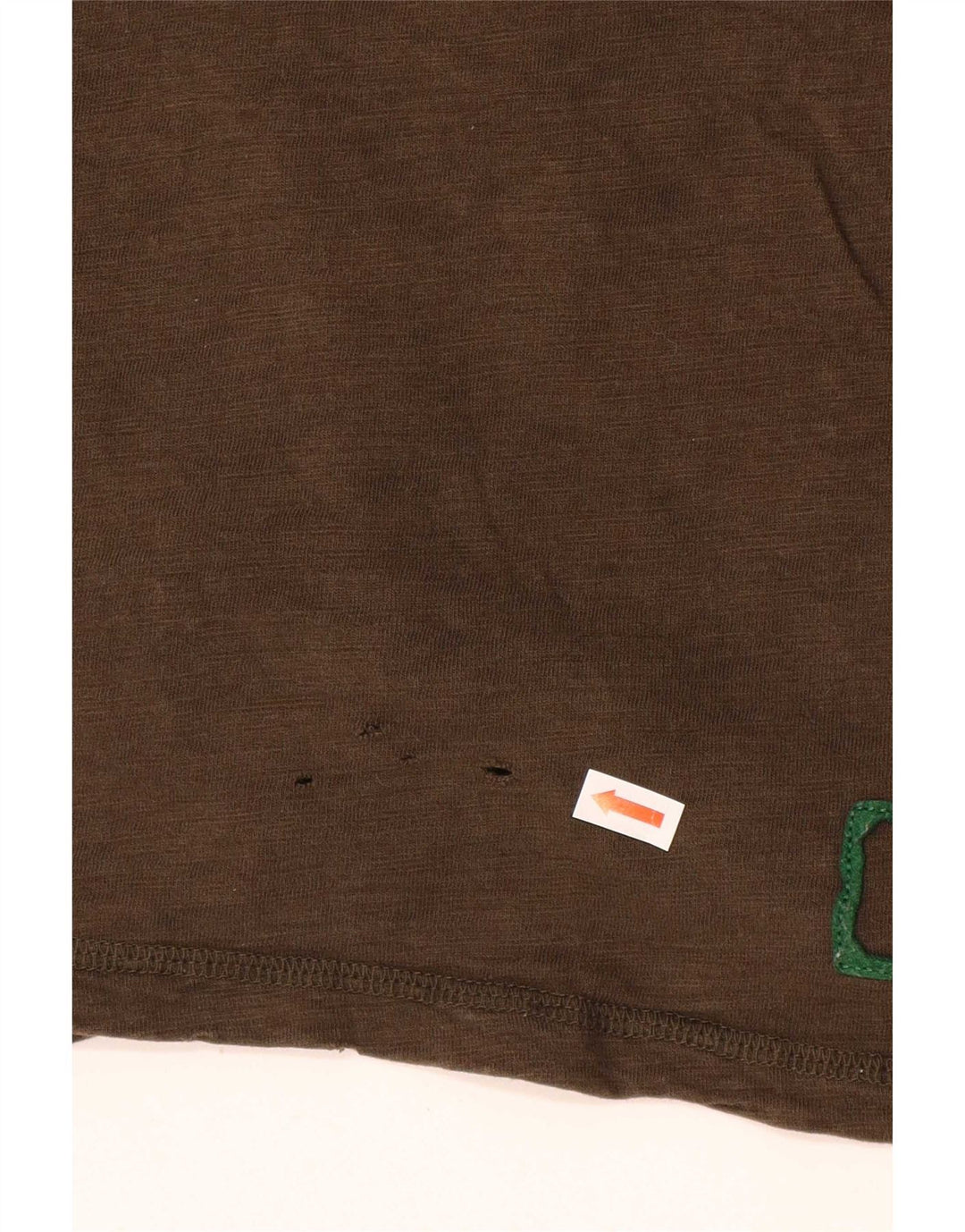 T-shirt grafica da uomo Gas Top in cotone marrone medio