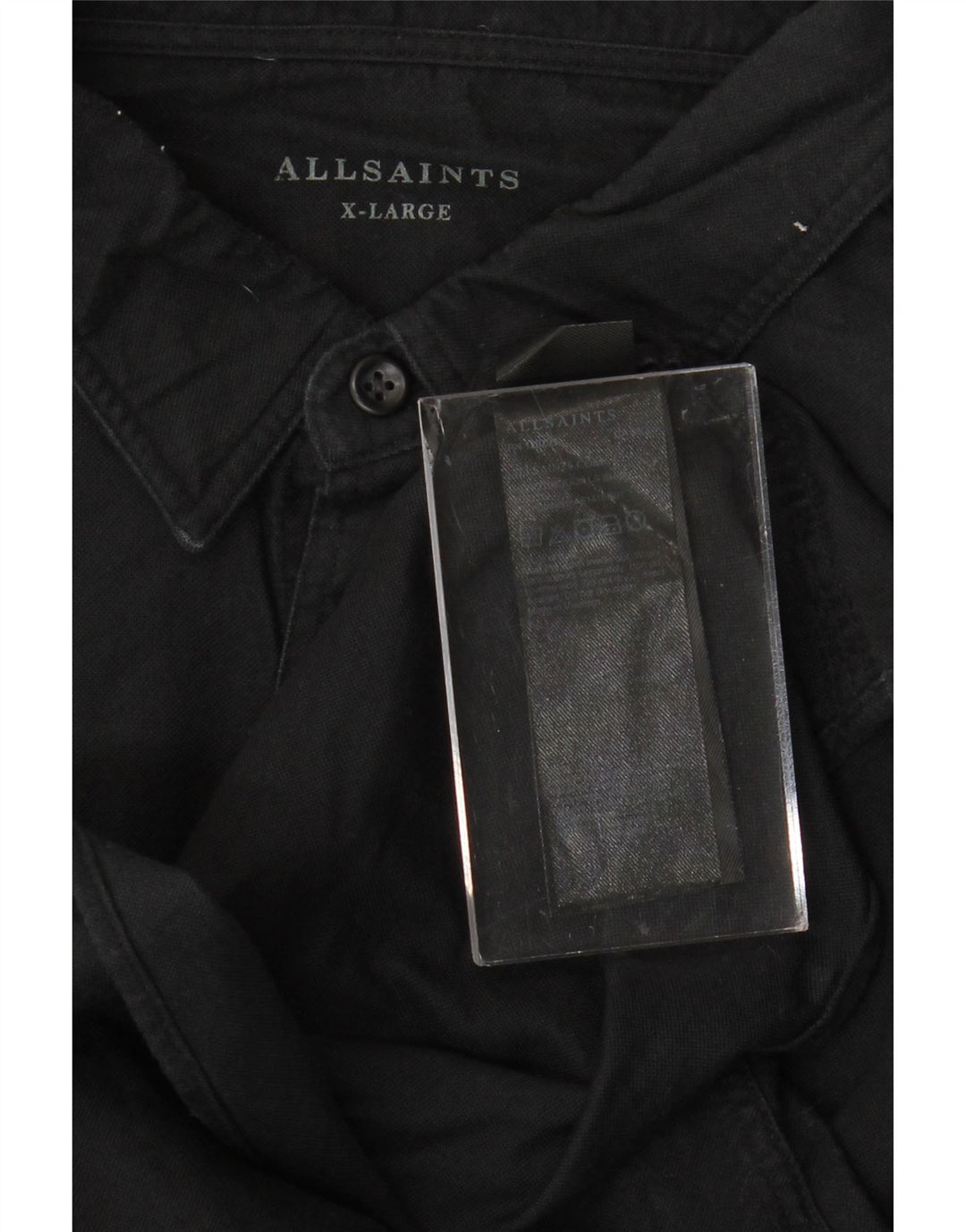 Camicia da uomo ALL SAINTS XL in cotone nero