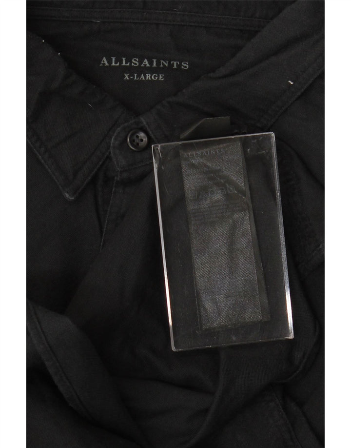 Camicia da uomo ALL SAINTS XL in cotone nero