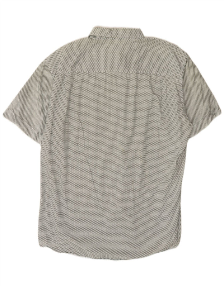 Camicia a maniche corte da uomo Gap Large in cotone maculato bianco