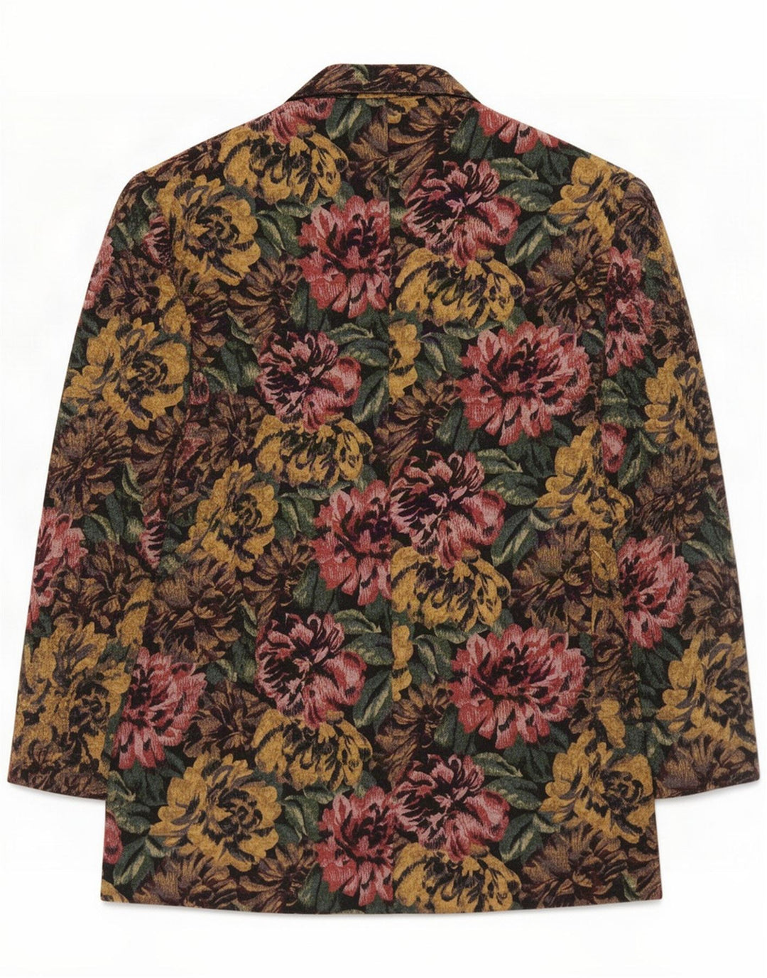 Giacca blazer vintage da donna a 2 bottoni UK 12 media multicolore floreale