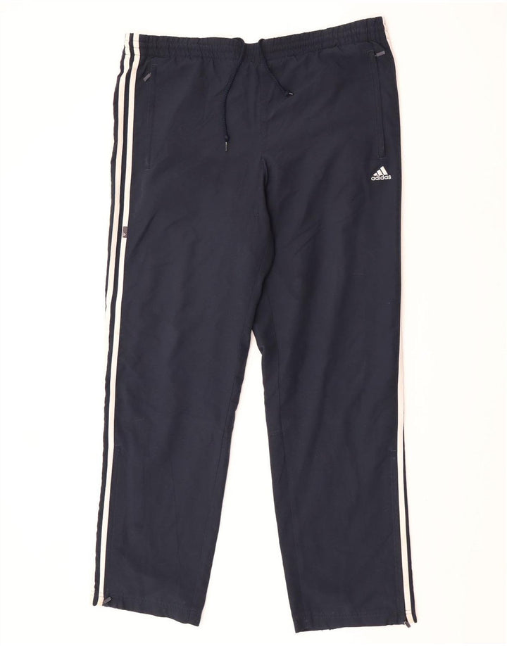 Pantaloni da tuta da uomo Adidas medi in poliestere blu navy