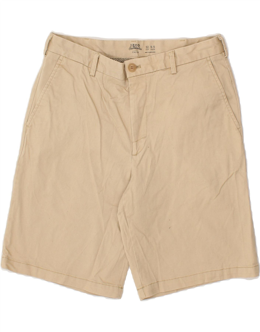 IZOD Womens Stretch Chino Shorts W32 Large Beige Cotton Vintage Izod and Second-Hand Izod from Messina Hembry 
