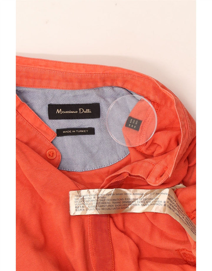 Polo Uomo Massimo Dutti Cotone Arancione Medio