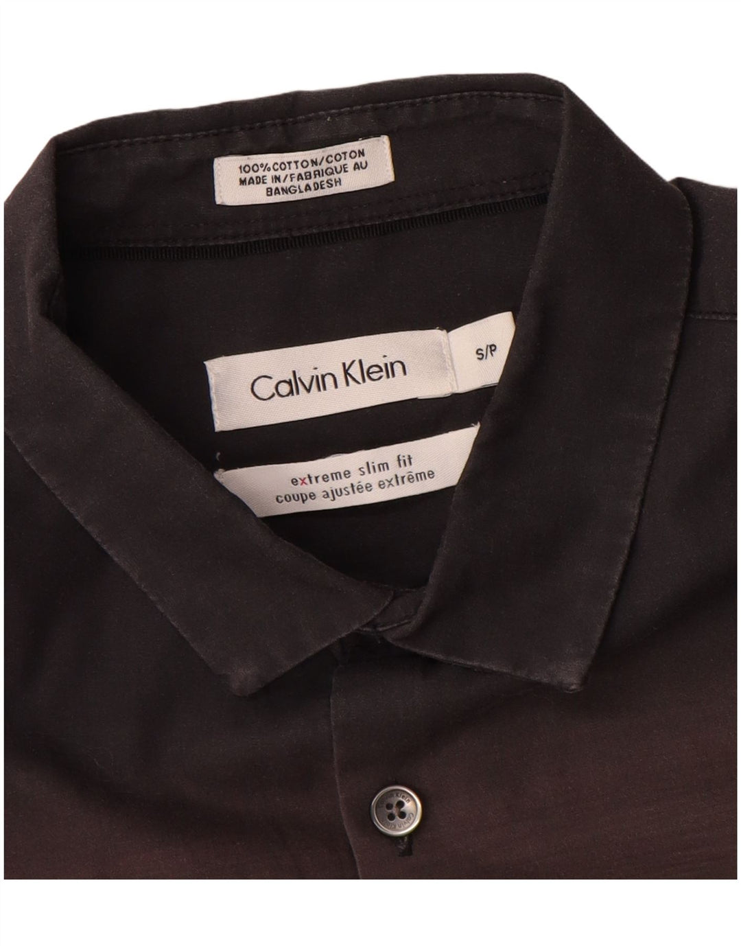 Camicia slim fit da uomo Calvin Klein piccola in cotone color block bianco