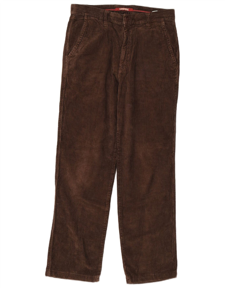 Pantaloni dritti da uomo in velluto a coste CARRERA IT 48 medio W32 L30 cotone marrone