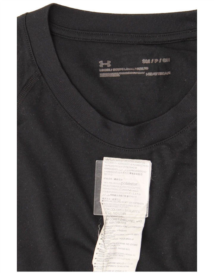 T-shirt Heat Gear da uomo UNDER ARMOUR Top piccola in poliestere nero