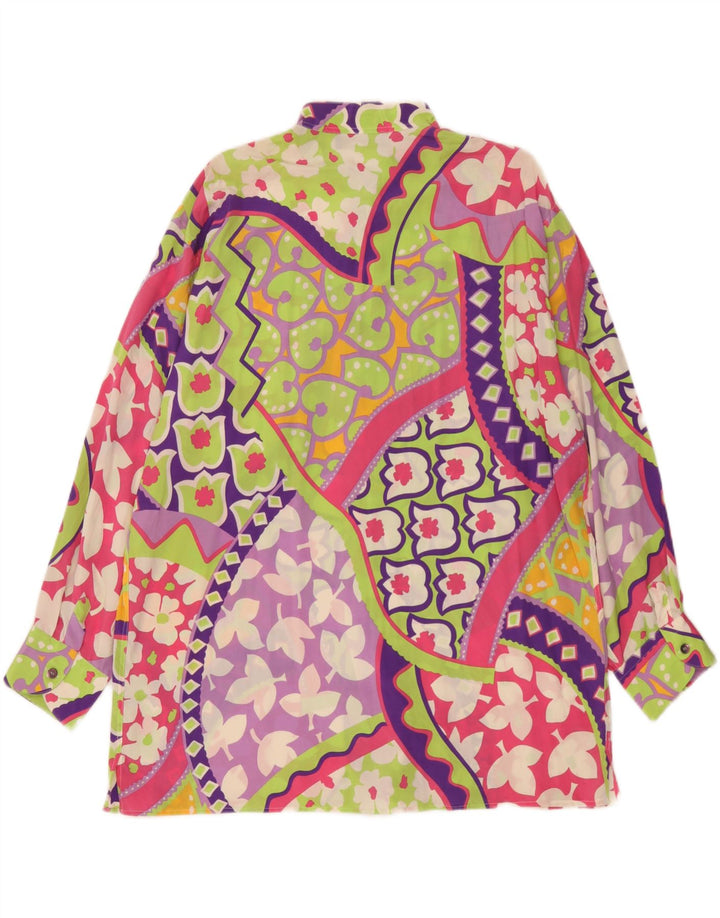 Camicia Uomo Pancaldi&B XL In Seta Floreale Multicolore