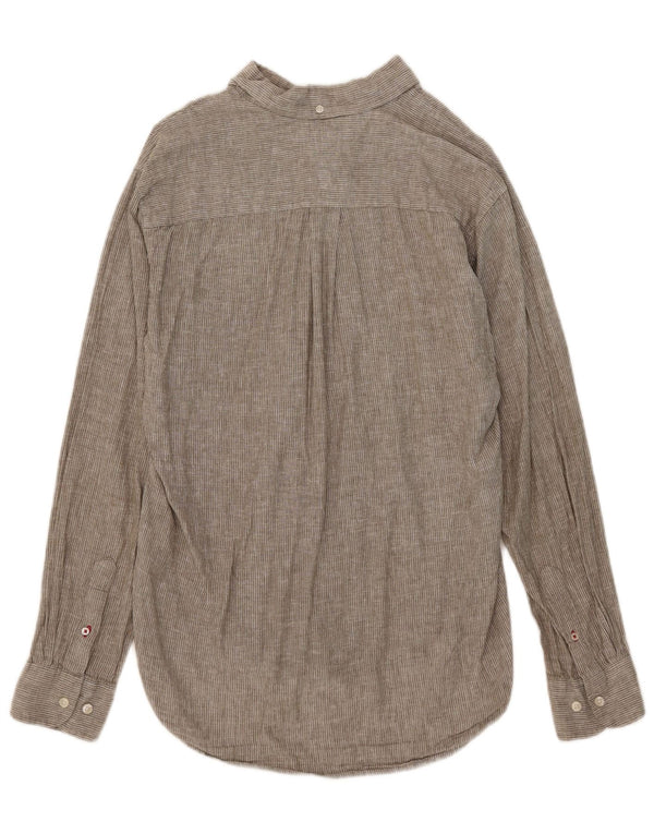 Camicia slim fit da uomo Tommy Hilfiger grande cotone gessato grigio