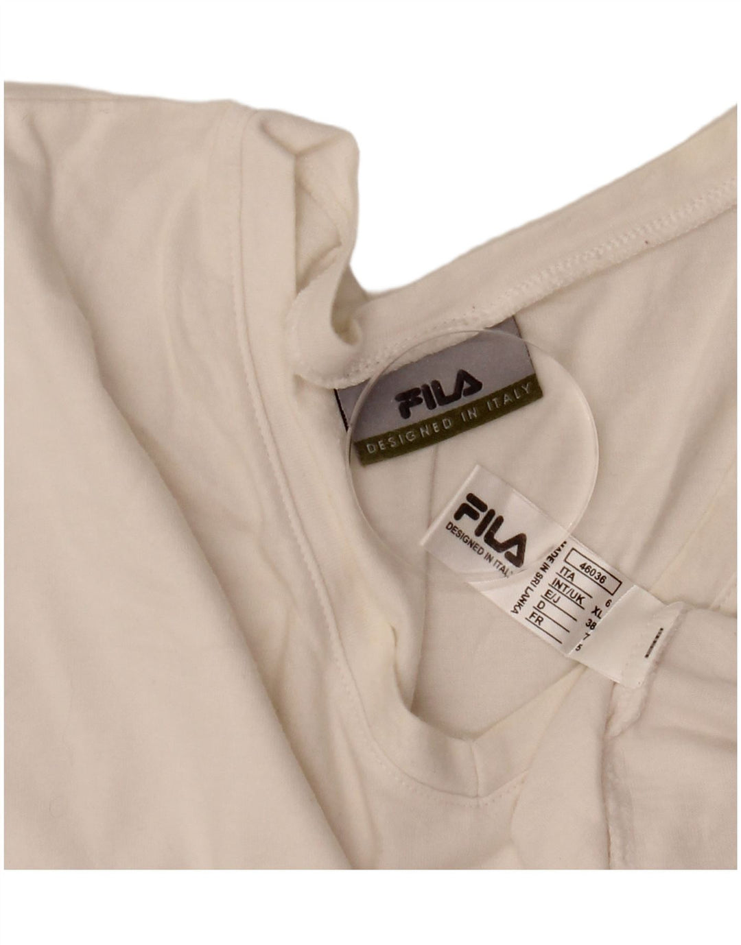 Maglietta Fila da uomo Top XL in cotone bianco