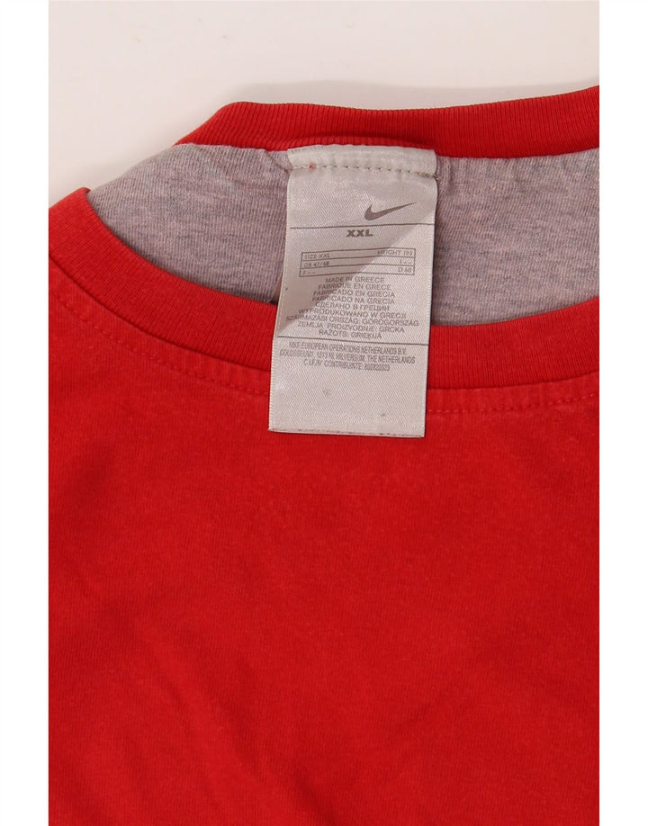 T-shirt da uomo Nike Top UK 47/48 2XL rosso cotone