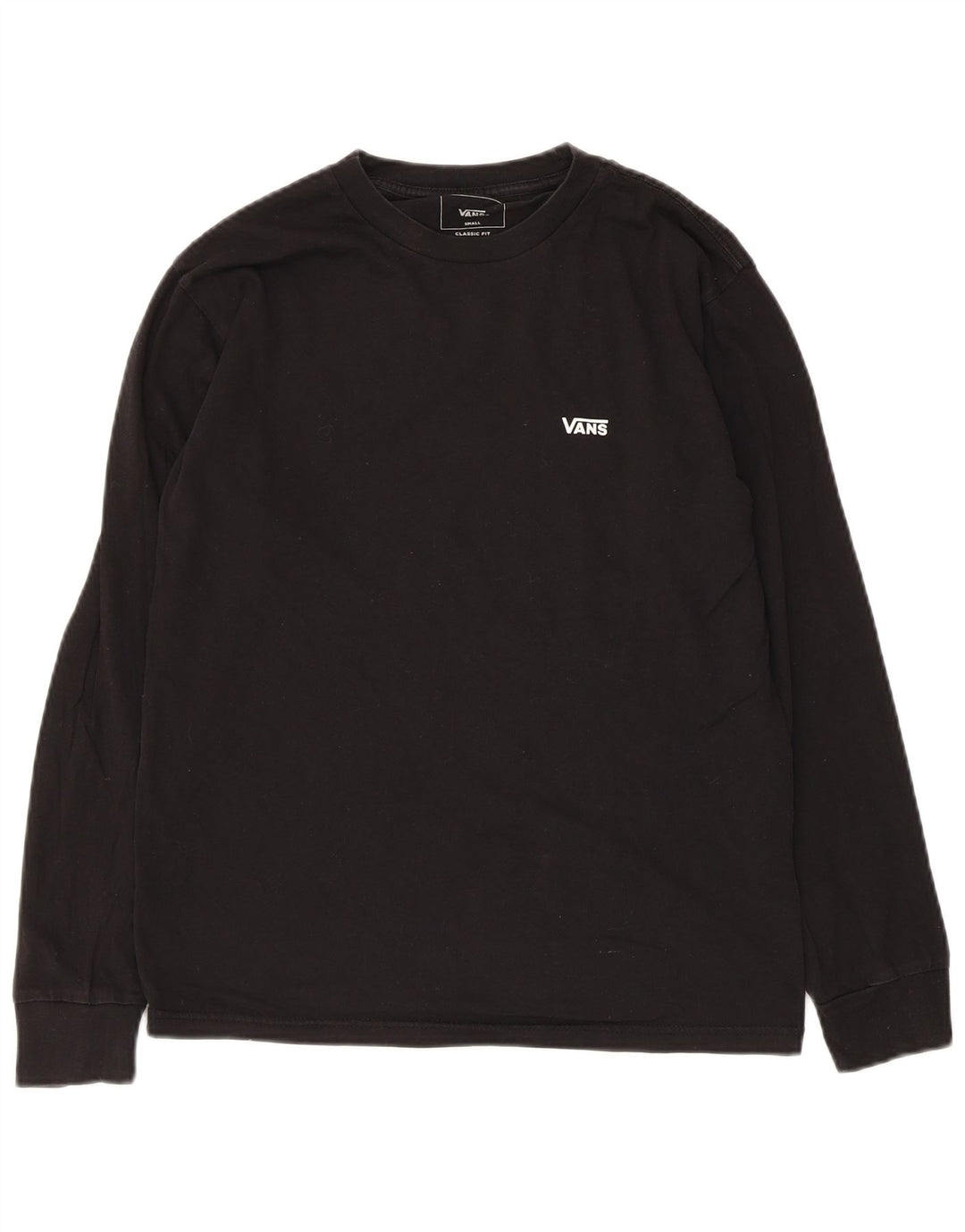 Maglia da uomo Vans Classic Fit a maniche lunghe piccola in cotone nero