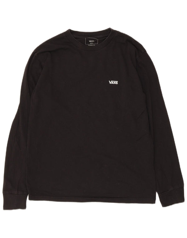 Maglia da uomo Vans Classic Fit a maniche lunghe piccola in cotone nero