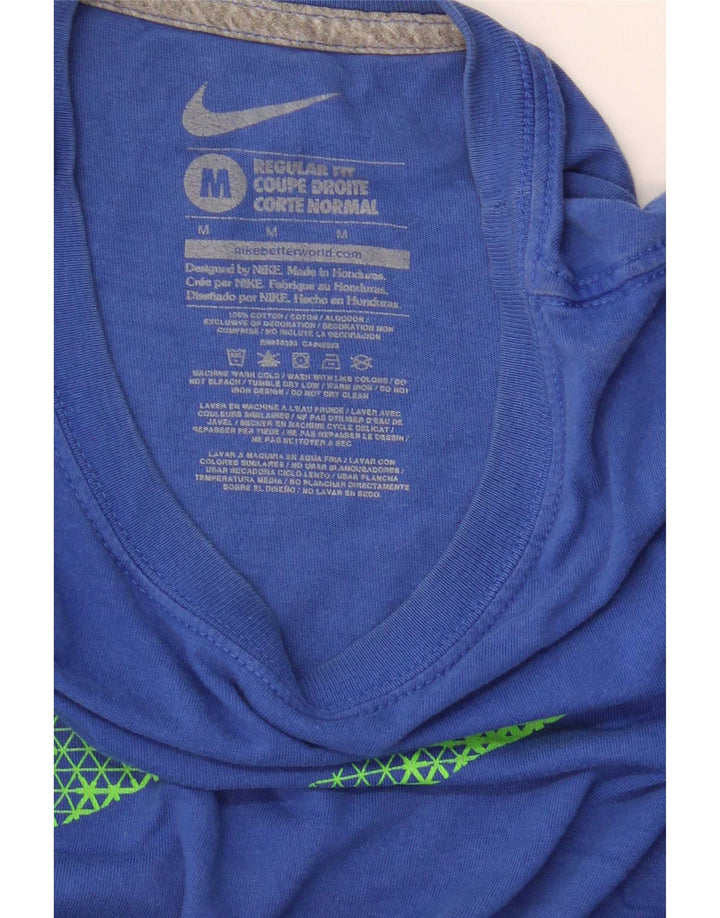 T-shirt grafica Nike da uomo con vestibilità regolare, top in cotone blu medio