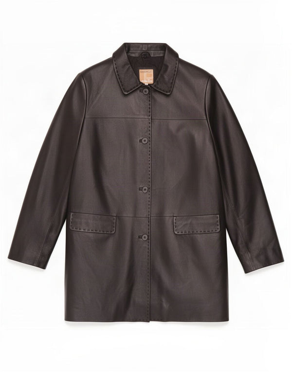 Giacca In Pelle Donna Conbipel IT 44 Media Nera