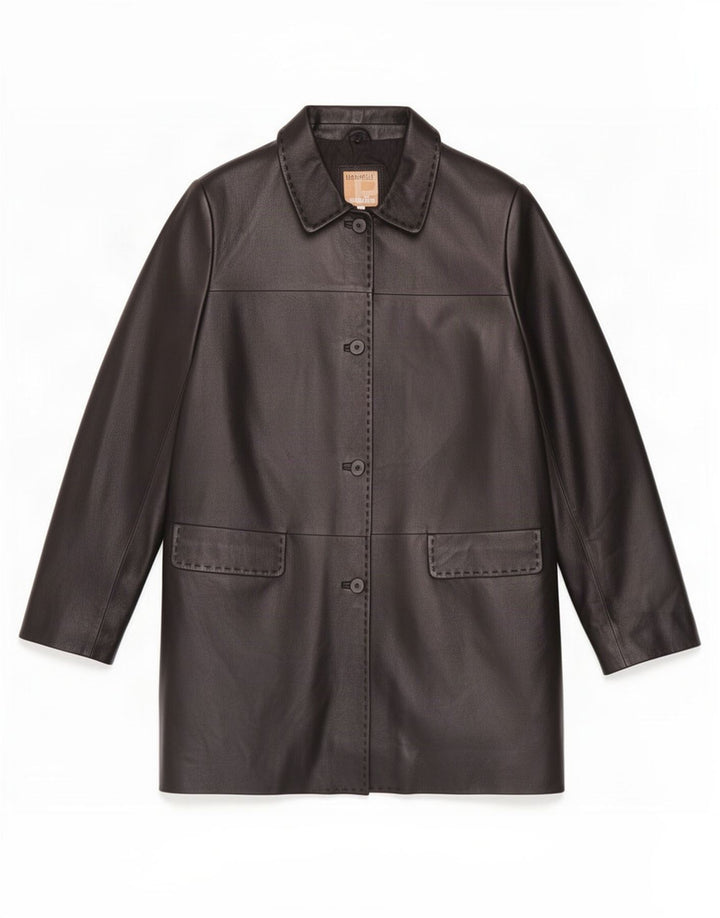 Giacca In Pelle Donna Conbipel IT 44 Media Nera