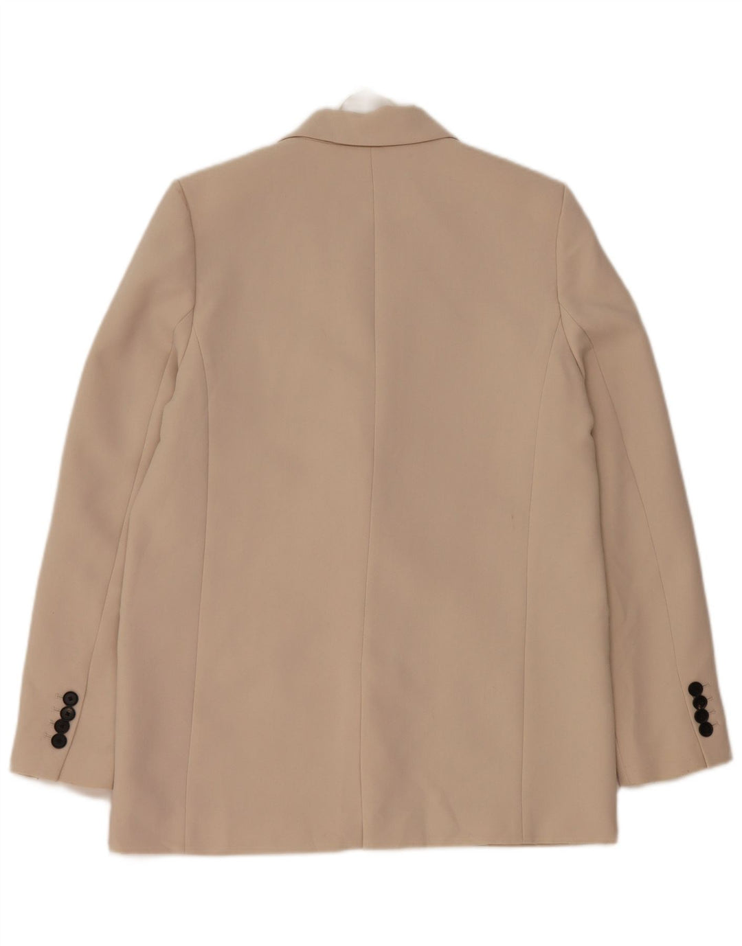 Giacca blazer a 1 bottone da donna Zara UK 10 piccola poliestere beige
