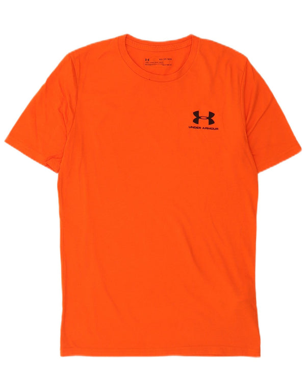 Maglietta Under Armour da uomo Heat Gear Top XS in cotone arancione
