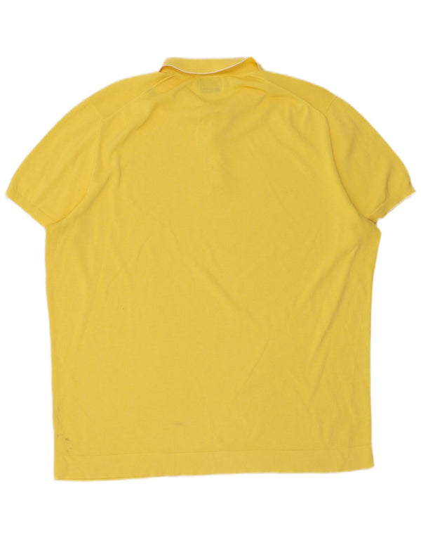 Polo da uomo Massimo Dutti XL in cotone giallo