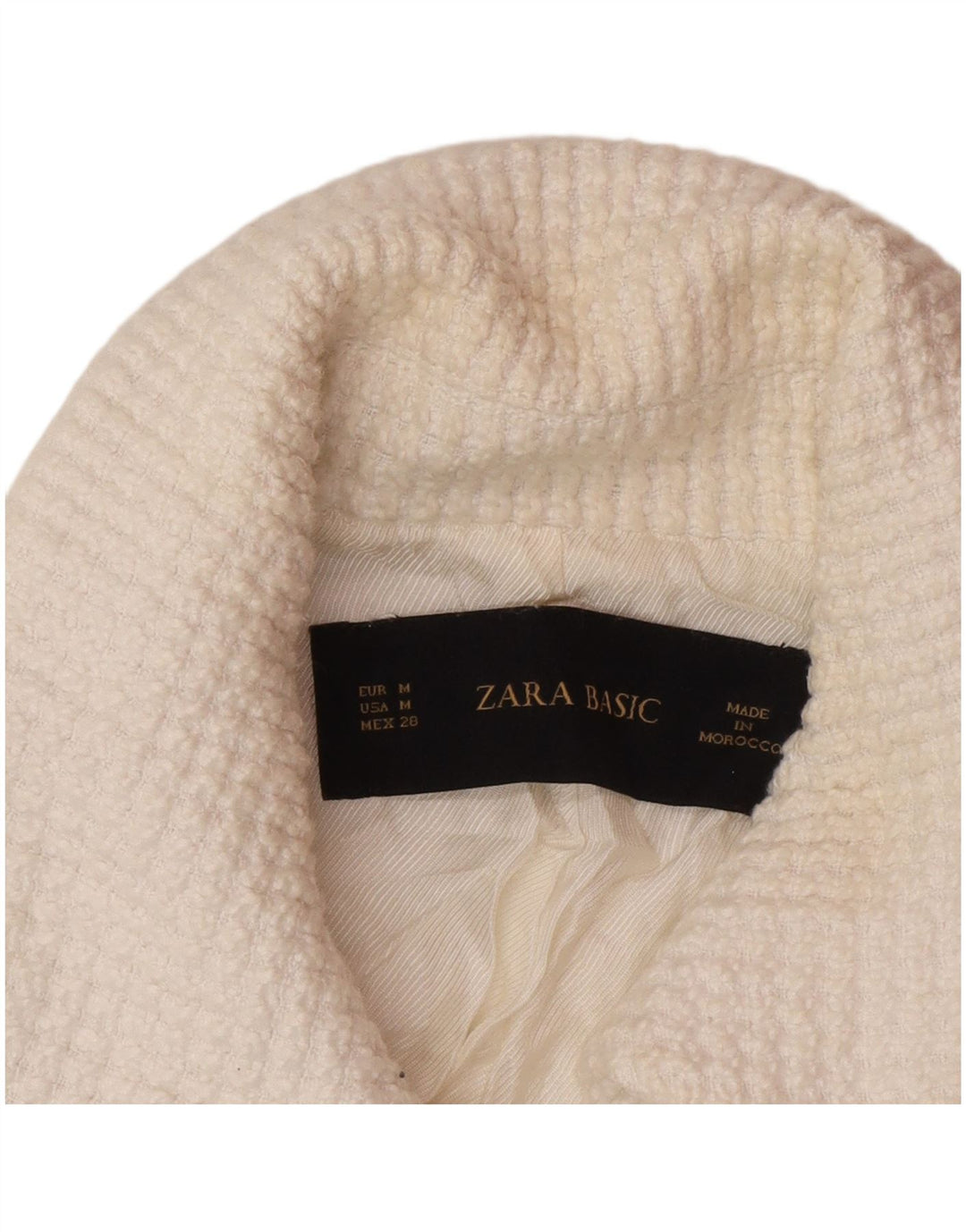 Giacca blazer a 1 bottone da donna Zara UK 12 media bianca