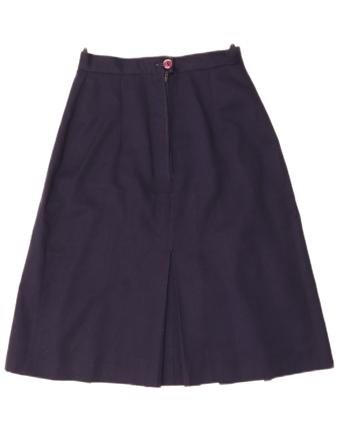 Gonna a trapezio da donna vintage W24 XS blu navy