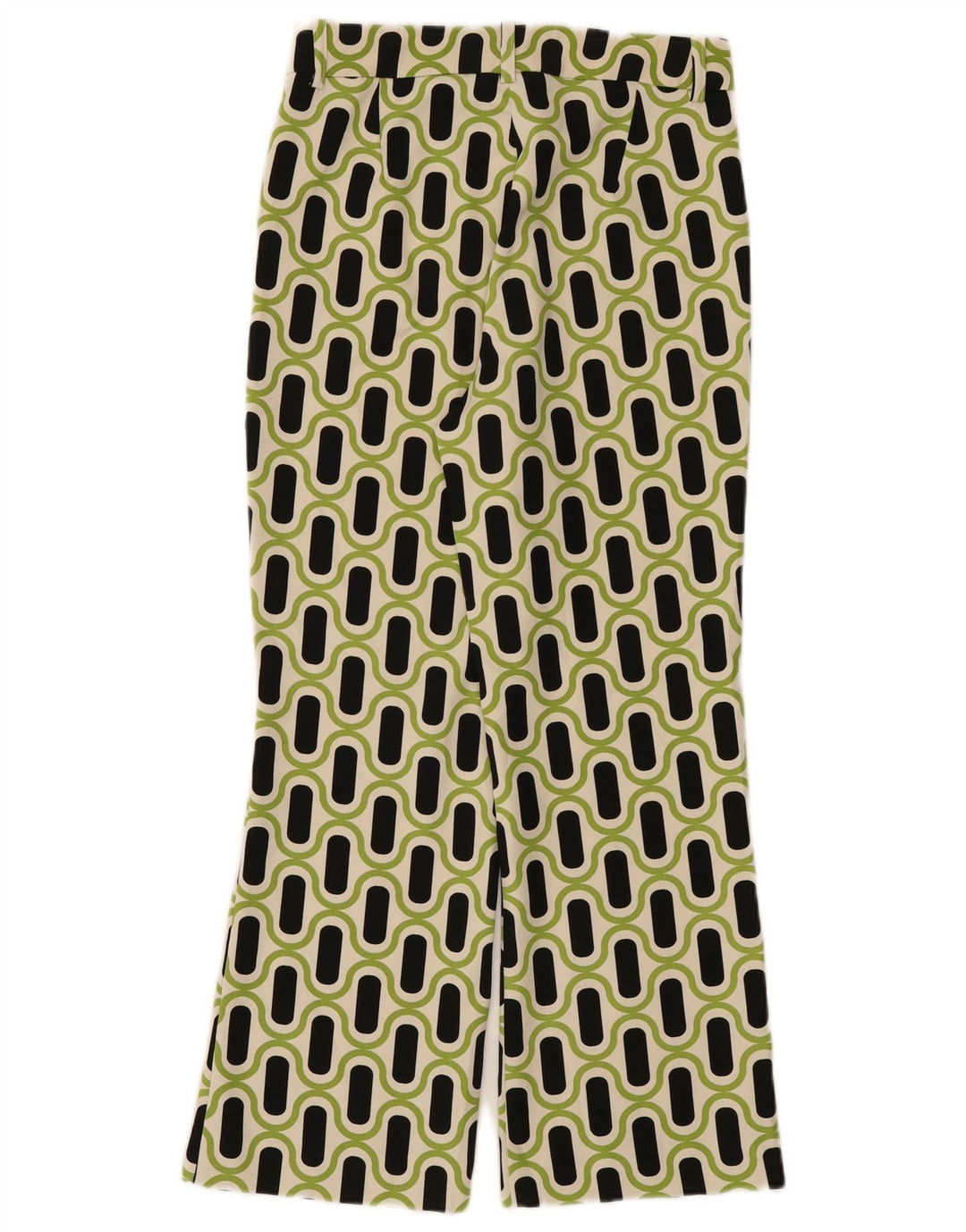Pantaloni casual Bootcut da donna Zara medi W28 L26 verde geometrico