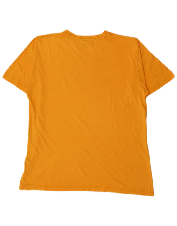 T-shirt grafica da uomo Kappa Top XL in cotone arancione