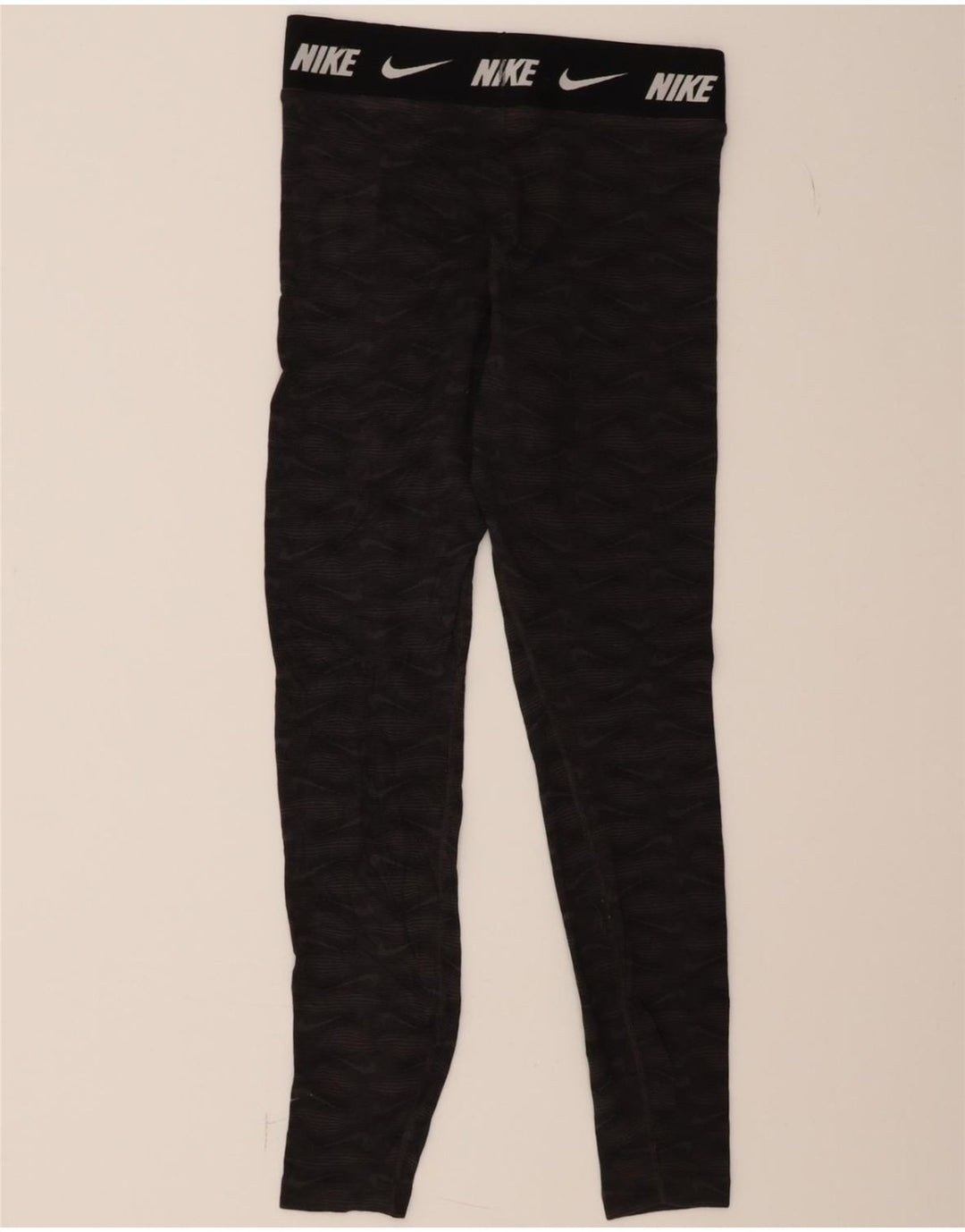 NIKE Womens Graphic Leggings UK 10 Small  Grey Cotton Vintage Nike and Second-Hand Nike from Messina Hembry 