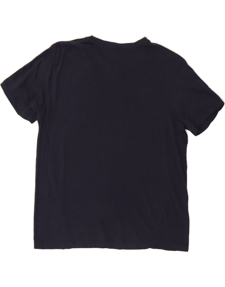 VINTAGE Mens T-Shirt Top XL Navy Blue Cotton Vintage Vintage and Second-Hand Vintage from Messina Hembry 