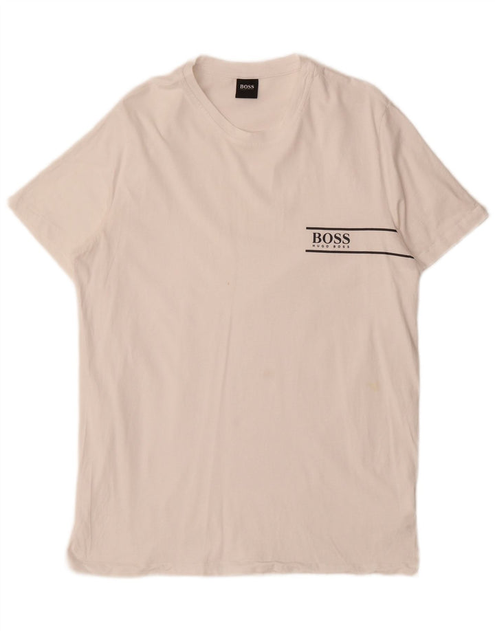 T-shirt grafica da uomo Hugo Boss Top in cotone bianco medio