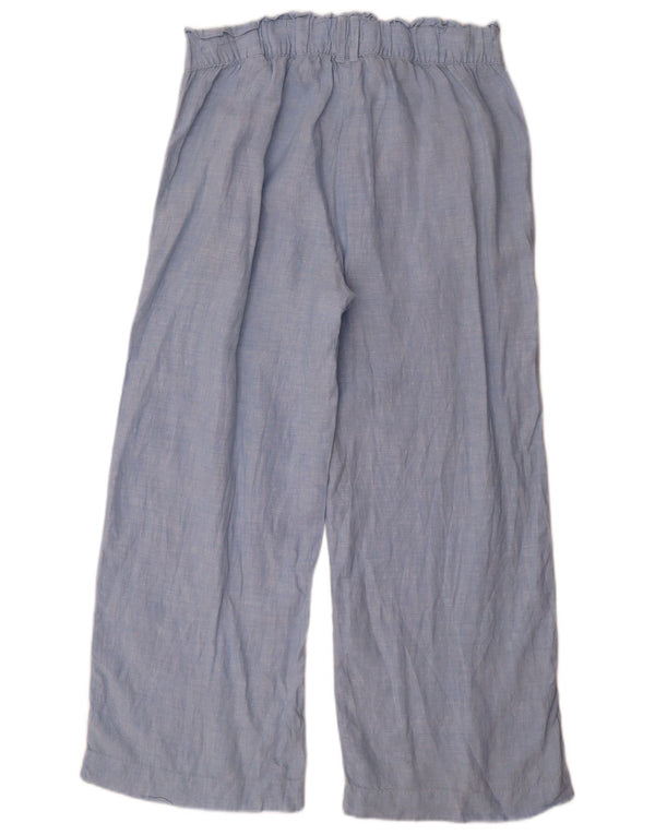 Pantaloni casual a gamba larga da donna Marks & Spencer UK 14 Large W32 L29 Blu