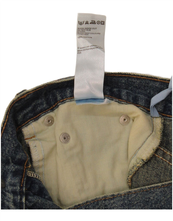 Gonna in denim da donna Marks & Spencer UK 14 media W30 cotone blu
