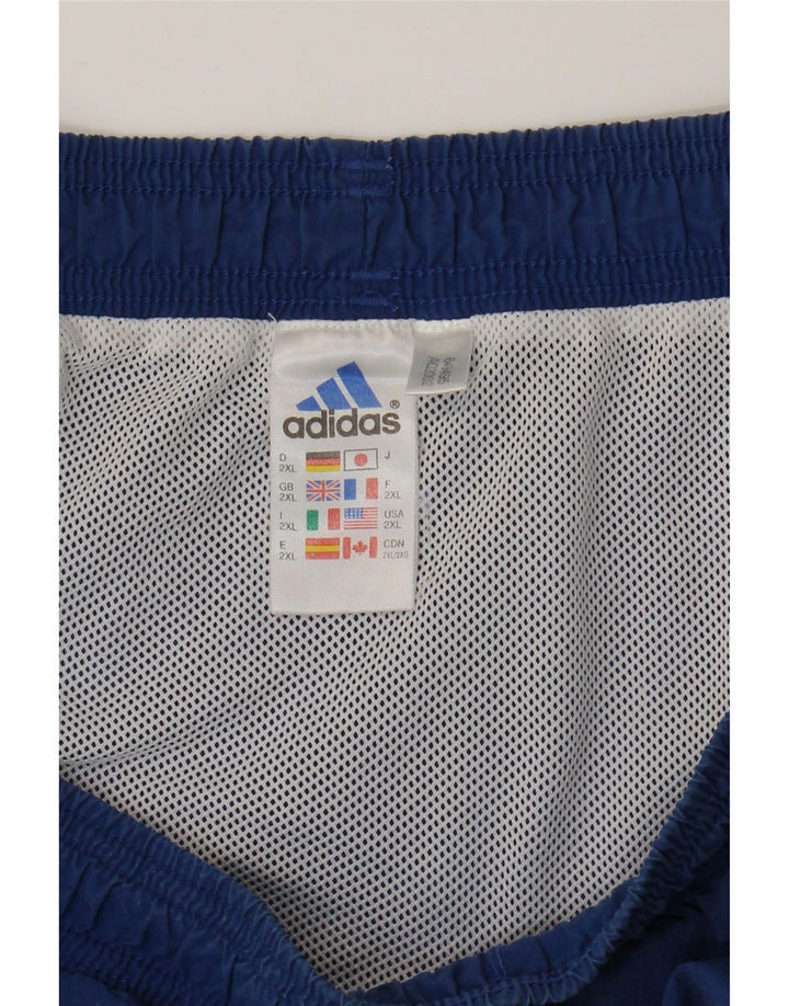 Pantaloncini sportivi grafici da uomo ADIDAS 2XL Blu Colourblock in poliammide