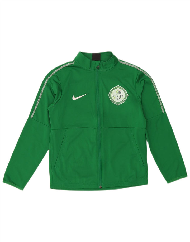 Giacca da tuta grafica Nike Dri Fit da ragazzo, 10-11 anni, verde medio