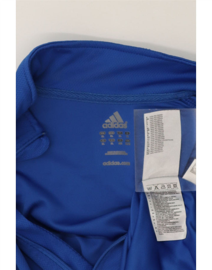 ADIDAS Mens Climalite Zip Neck Pullover Tracksuit Top XL Blue Polyester Vintage Adidas and Second-Hand Adidas from Messina Hembry 