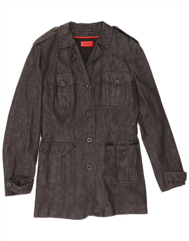 Soprabito militare da donna Hugo Boss EU 36 piccolo cotone grigio