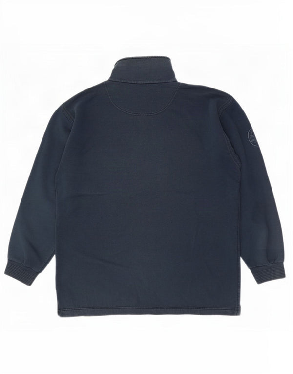Murphy & Nye Felpa da uomo con collo con zip, maglione grande, cotone blu navy