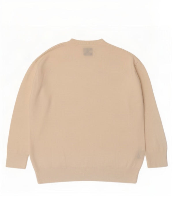 Maglione maglione girocollo da uomo Massimo Dutti XS in viscosa bianco sporco