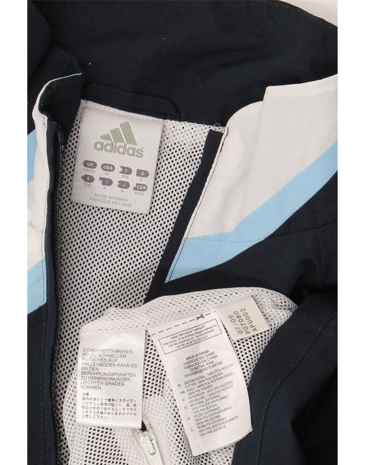 Giacca antipioggia ADIDAS da uomo Real Madrid UK 40/42 Medium Navy Blue Colourblock