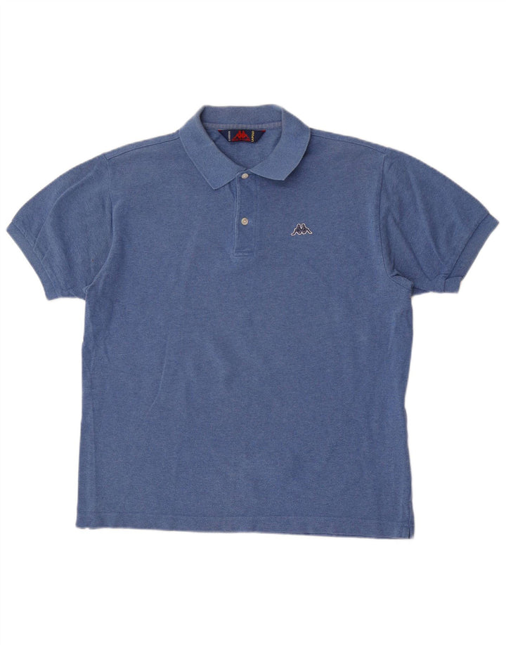 Polo Kappa Uomo Blu Medio in cotone