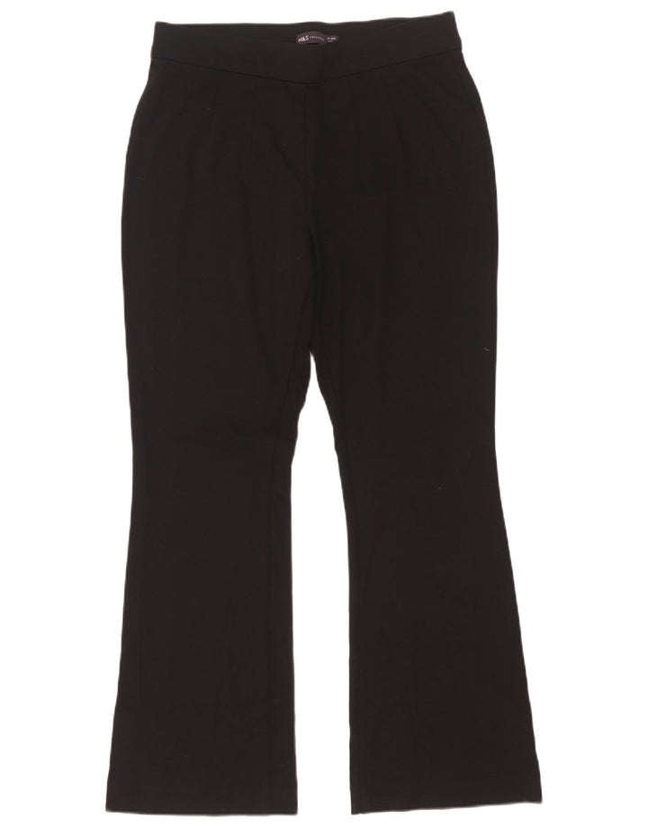 Pantaloni casual Bootcut da donna Marks & Spencer UK 12 Medio W30 L29 Nero