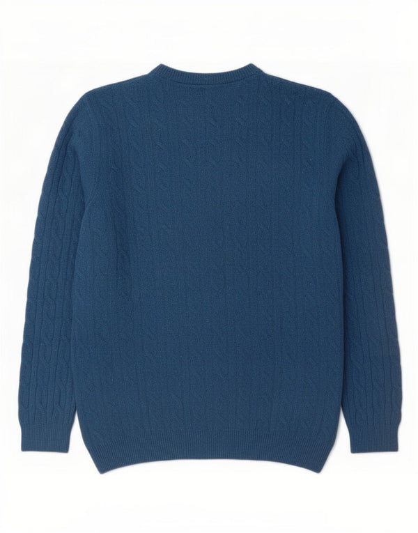 Maglione maglione girocollo da uomo Timberland grande lana d'agnello blu