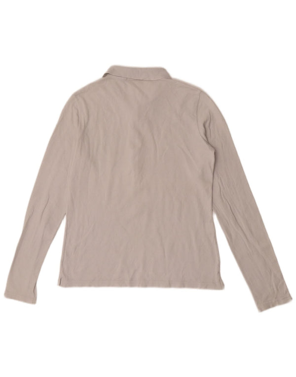 Polo da donna a maniche lunghe Lacoste taglia 40 cotone bianco medio