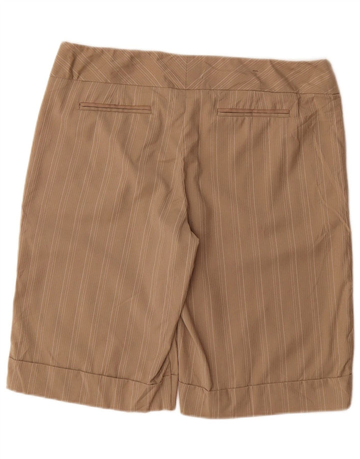 Pantaloncini chino da donna Mossimo US 12 Large W32 Poliestere a righe beige