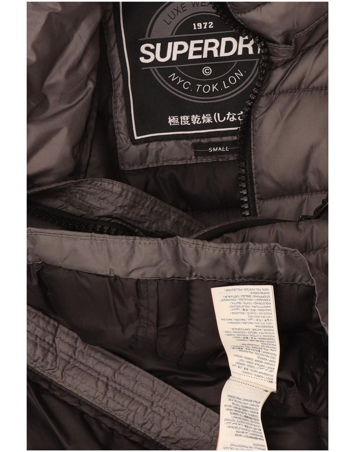 Gilet imbottito da donna Superdry UK 10 piccolo poliestere grigio